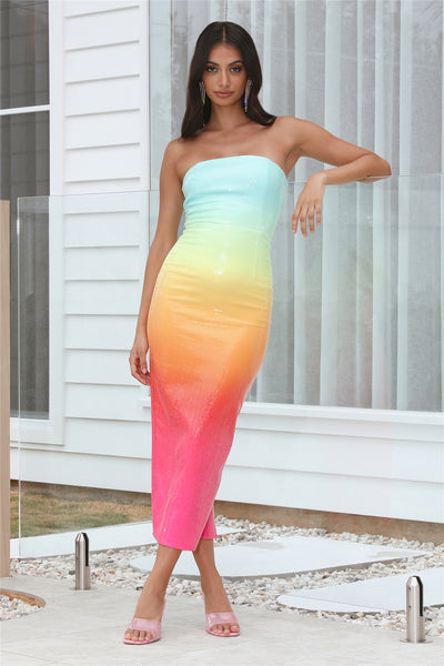 RUNAWAY Malibu Midi Dress Multi