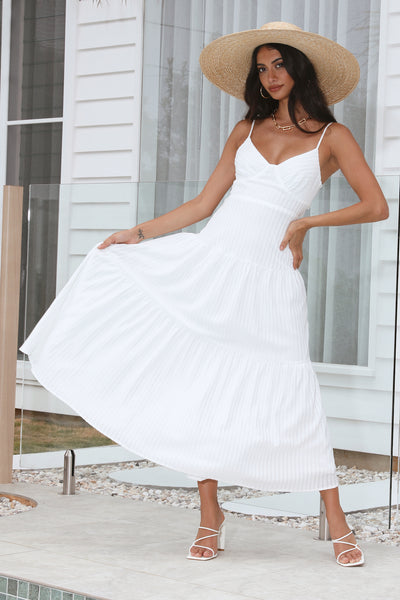 Island Nights Maxi Dress White