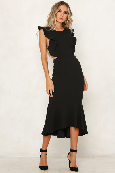 Only On Stage Midi Dress Black