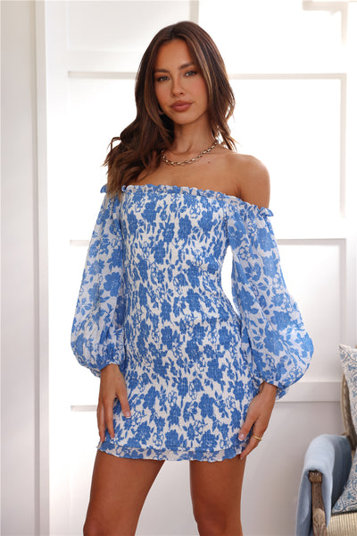 HELLO MOLLY Creating Memories Mini Dress Blue