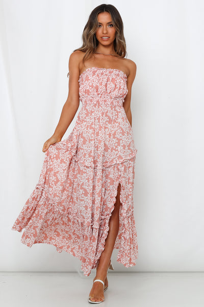 Love My Tequila Sunrises Maxi Dress Blush