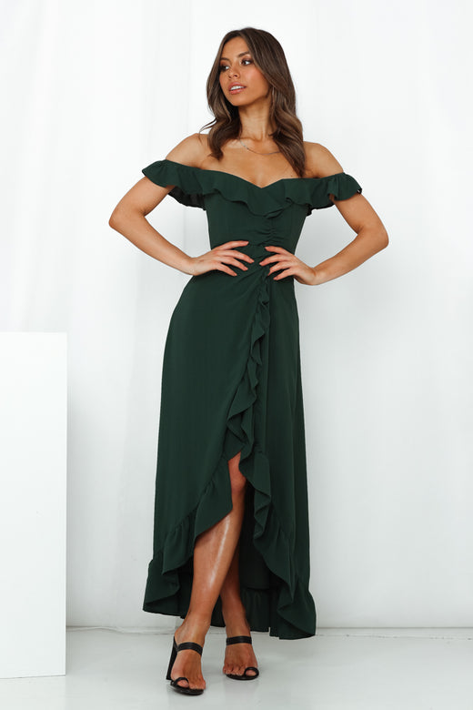 HELLO MOLLY Sweeter Than Honey Maxi Dress Green