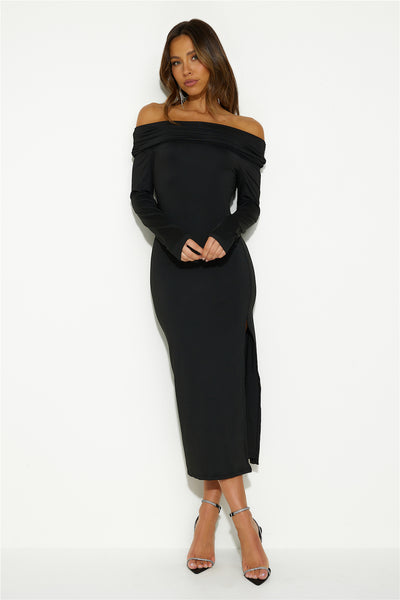 Your Destiny Midi Dress Black