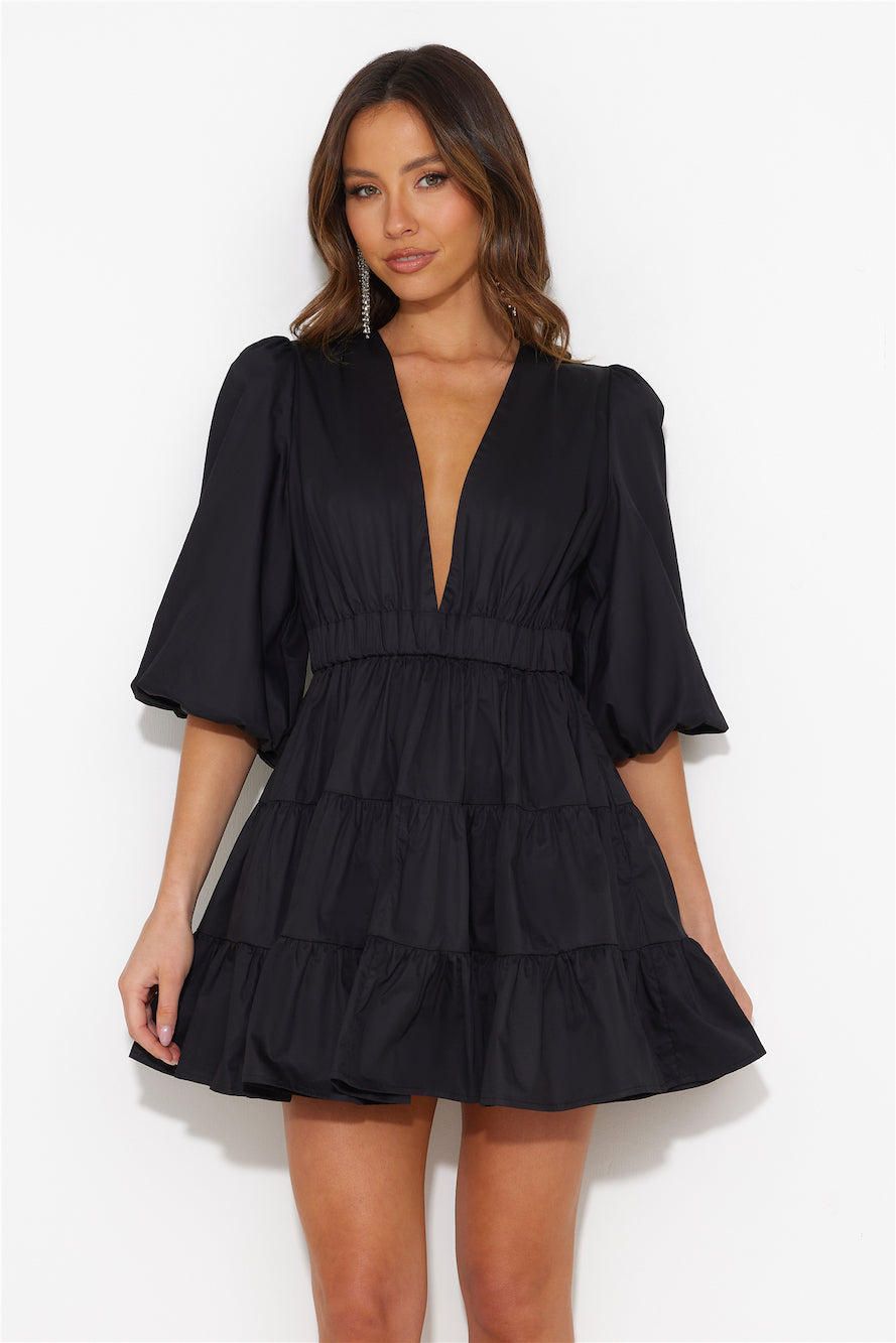 HELLO MOLLY Sweetest Treat Mini Dress Black