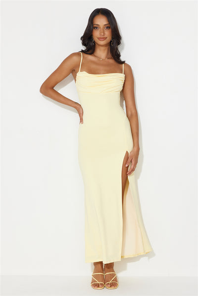 Walk In Confident Maxi Dress Yellow