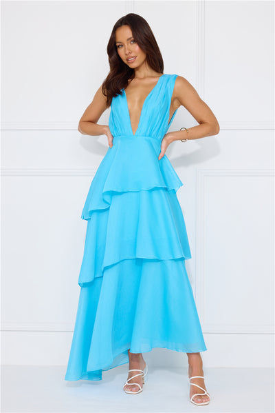 Fashion Zone Maxi Dress Blue