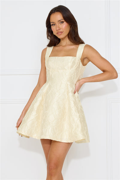 Elite Silhouette Mini Dress Yellow