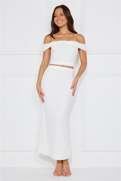 Secret World Maxi Skirt White