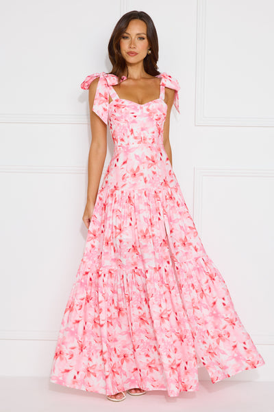 Flirty Dreams Maxi Dress Pink