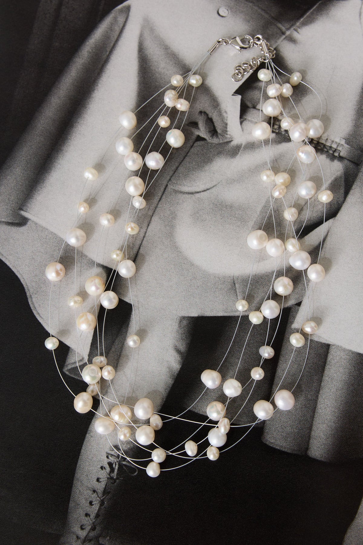 925 Silver Layla Freshwater Pearl Necklace Silver