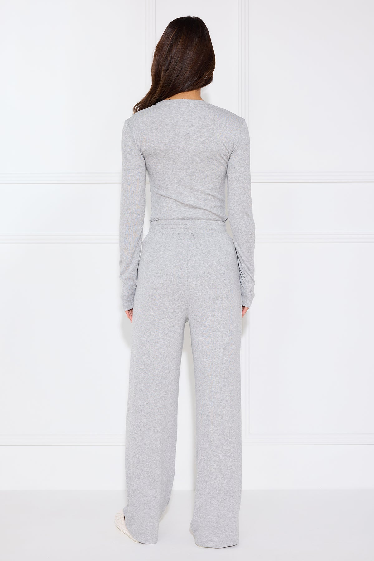 Cloud Nine Long Sleeve Pyjama Top Grey