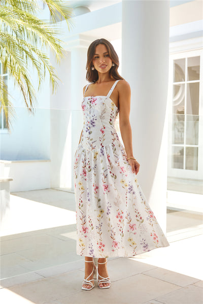 Whimsical Charm Maxi Dress Print