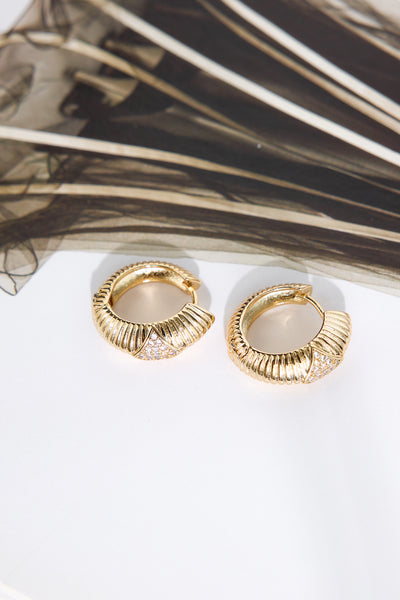 18k Gold Plated Emily Loves Hoop Earrings Gold