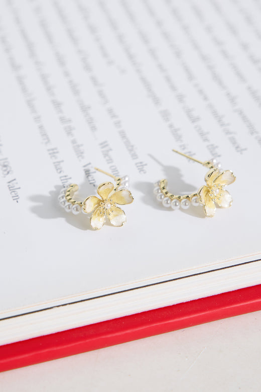 18k Gold Plated Sundew Earrings Gold