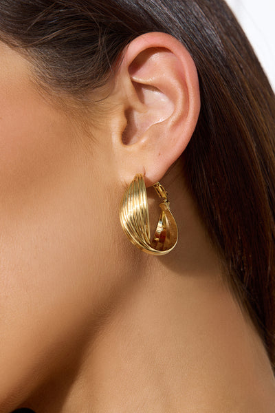 Radiant Hoop Earrings Gold