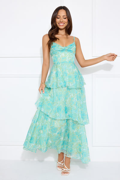 Lavish Allure Maxi Dress Green