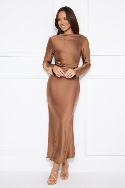 Classy Vibe Maxi Dress Brown