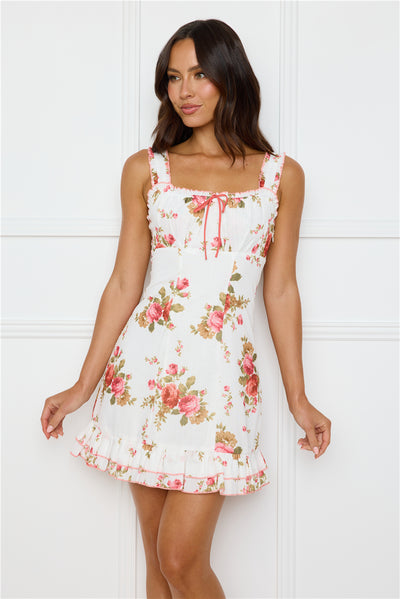 Floral Daydreams Mini Dress White