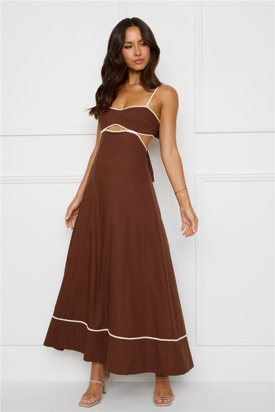 Island Dreamer Maxi Dress Brown