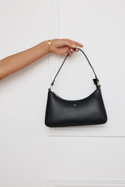 Josee Shoulder Bag Black Smooth Gold