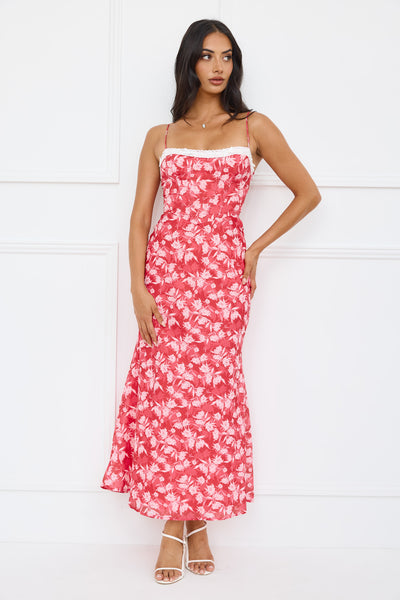 Recipe For Happiness Maxi Dress Red