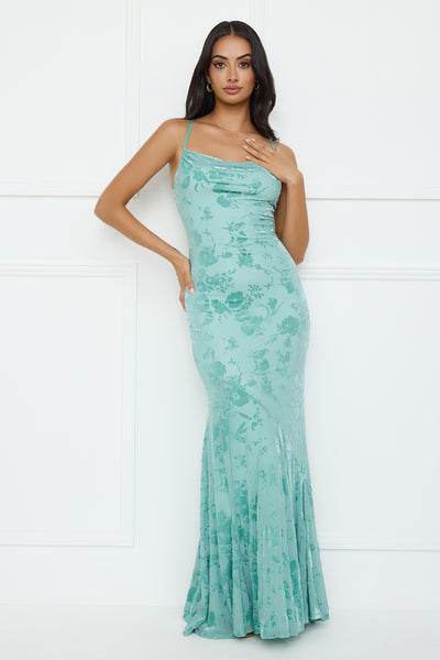 Nocturnal Luxe Maxi Dress Sage