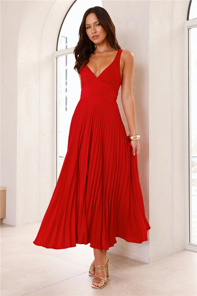 Dazzling Opulence Maxi Dress Red