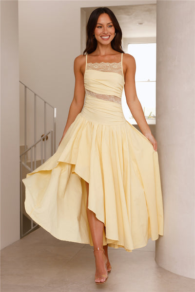 Enchanted Flora Maxi Dress Yellow