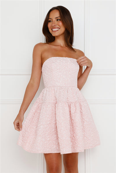 Sasha Strapless Mini Dress Pink