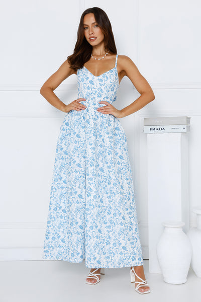 Waking Sun Maxi Dress Blue