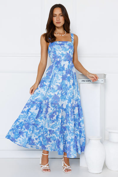 Heated Sun Maxi Dress Blue