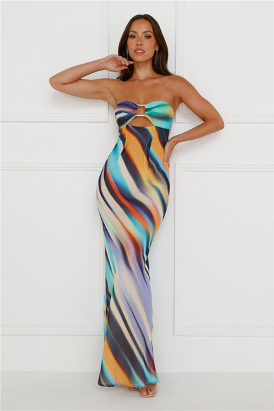 Velzy Strapless Dress Ainsley Print