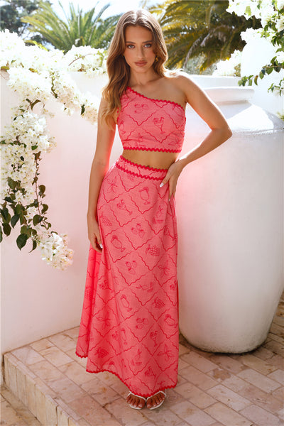 Cali Valley Maxi Skirt Pink