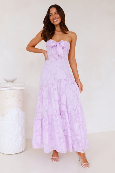 Book Of Style Strapless Maxi Dress Lilac