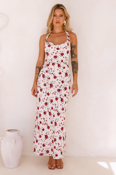 Valentine's Day Maxi Dress Beige