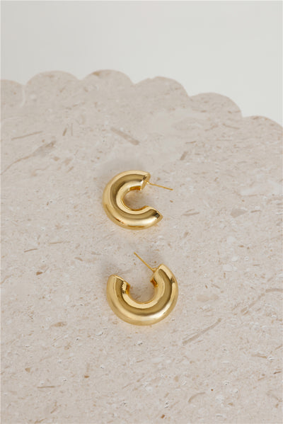 18k Gold Plated It Girl Hoop Earrings Gold