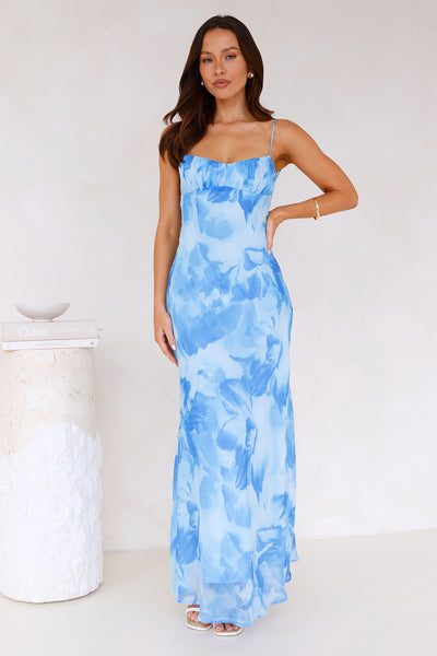 Siren Waters Maxi Dress Blue