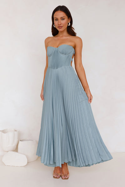 Sunflower Serenity Plisse Maxi Dress Sage