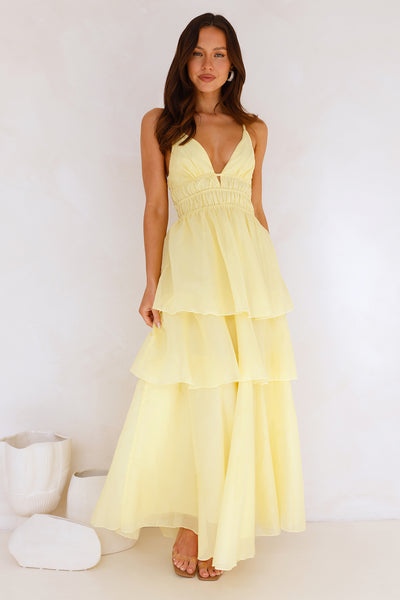 One True Love Maxi Dress Yellow