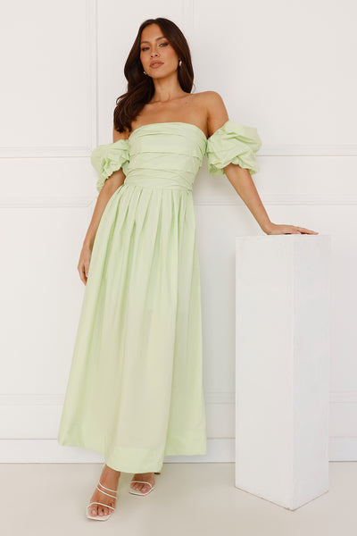 Birthday Picnic Maxi Dress Green