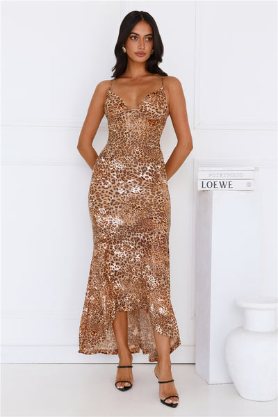 Roar In Style Maxi Dress Leopard