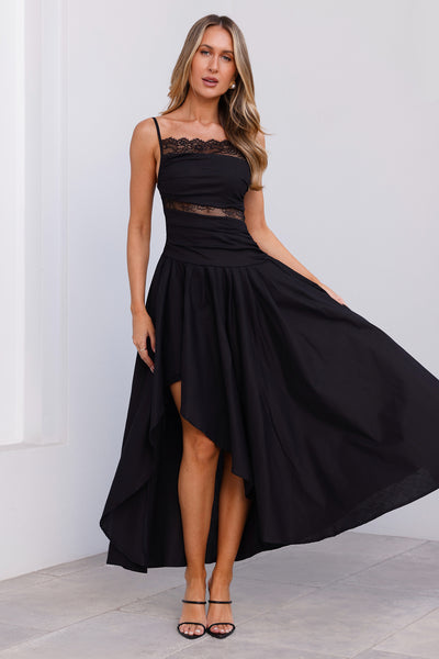 Black Tie Chic Maxi Dress Black