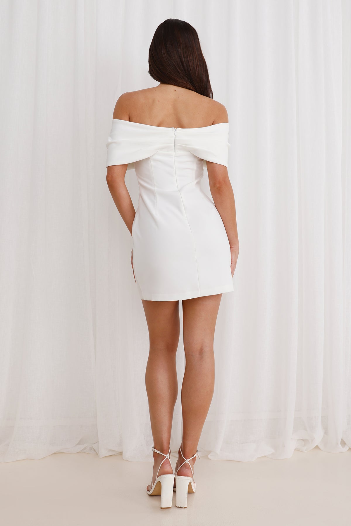 Stylish Siren Strapless Mini Dress White