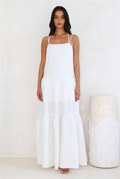 Diamond Affair Maxi Dress White