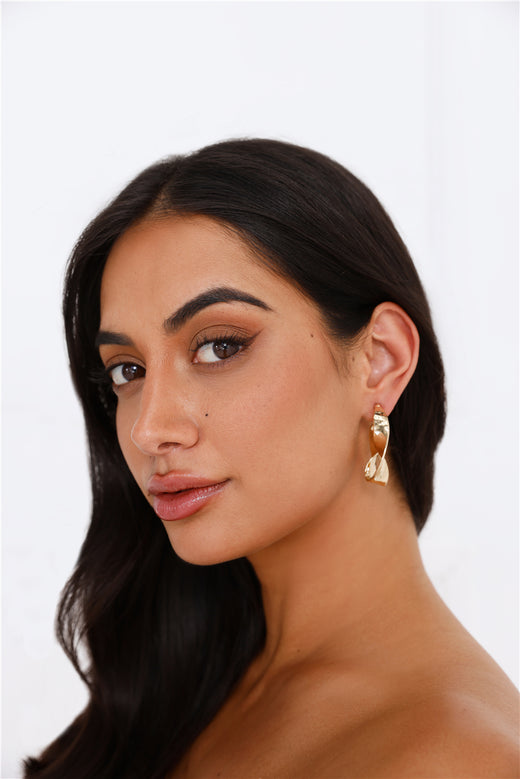 18k Gold Plated Viva Hoop Earrings Gold