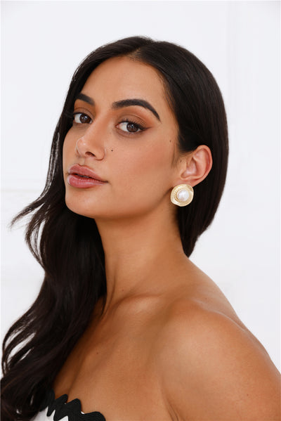 18k Gold Plated Pearl Dream Earrings Gold