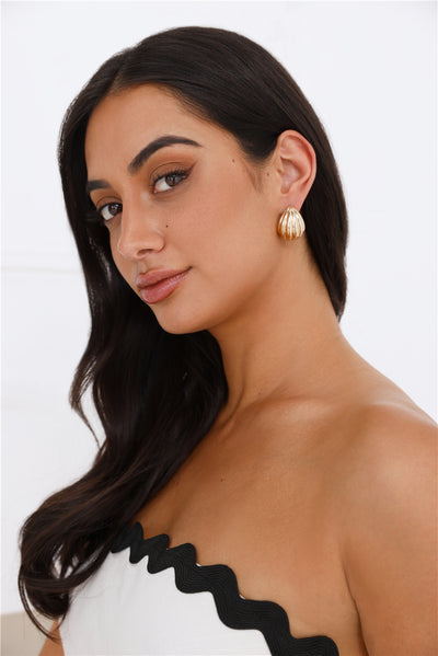 18k Gold Plated Fashion Spark Earrings Gold