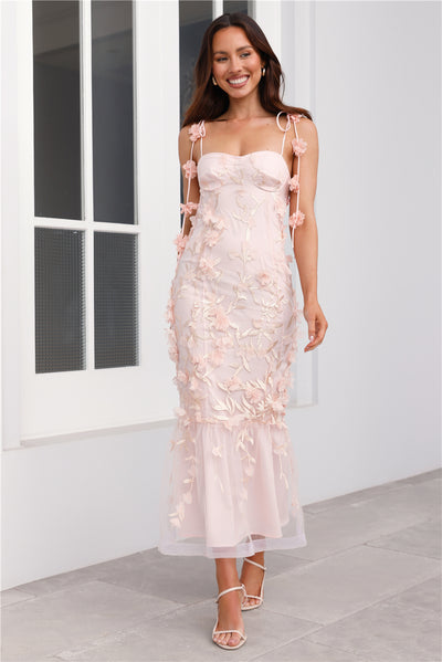 Enchanted Dream Midi Dress Pink