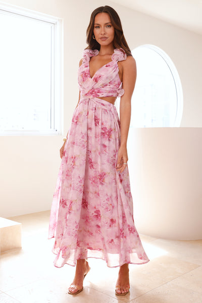 Floral Fantasyland Maxi Dress Purple