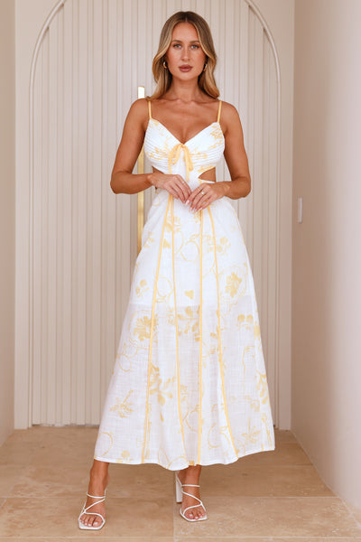 Summer Garden Maxi Dress Yellow